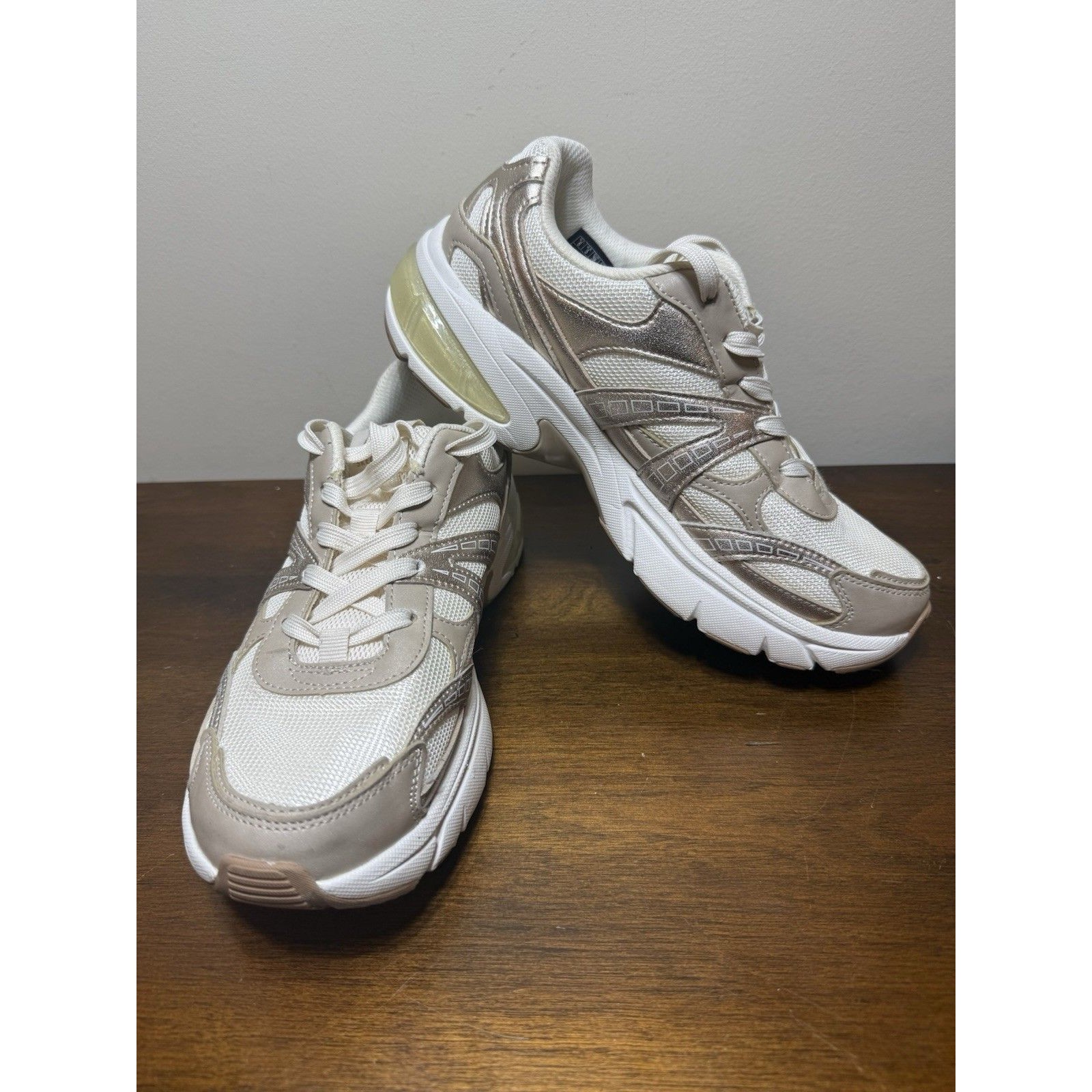 Skechers Shadow-Stellar 90 Rose Gold Canvas Shoes Euc Women's Size 8 177357